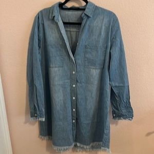Denim shirt dress